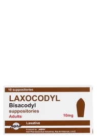 Laxocodyl, Bisacodyl, Laxative, 10 Mg - 10 Supps