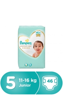 Gedrag zoom Robijn Pampers Premium Care Diapers, Size 5, Junior, 11-18 kg, Value Pack, 46 Count