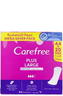 Carefree Pantyliners Normal Unscented 56s, Savers